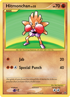 Hitmonchan, Platinum #129, Pokémon TCG card