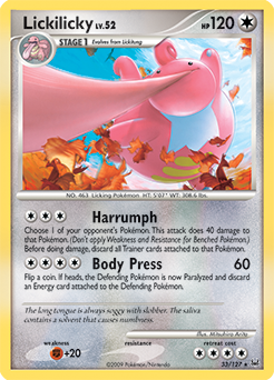 Lickilicky, Platinum #33, Pokémon TCG card