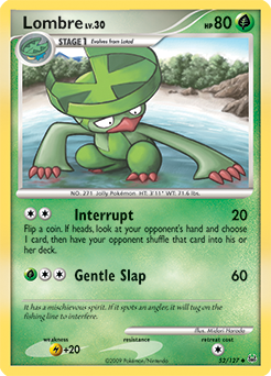 Lombre, Platinum #52, Pokémon TCG card