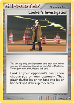 Looker's Investigation, Platinum #109, Pokémon TCG card