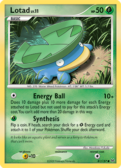 Lotad, Platinum #81, Pokémon TCG card
