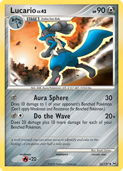 Lucario, Platinum #53, Pokémon TCG card