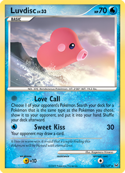 Luvdisc, Platinum #35, Pokémon TCG card
