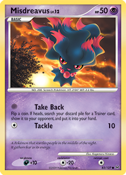 Misdreavus, Platinum #83, Pokémon TCG card