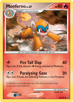 Monferno, Platinum #56, Pokémon TCG card