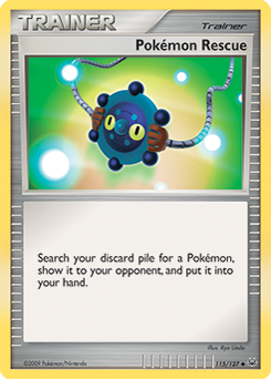 Pokémon Rescue, Platinum #115, Pokémon TCG card