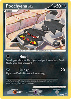 Poochyena, Platinum #86, Pokémon TCG card
