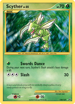 Scyther, Platinum #130, Pokémon TCG card