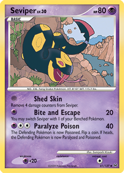 Seviper, Platinum #61, Pokémon TCG card
