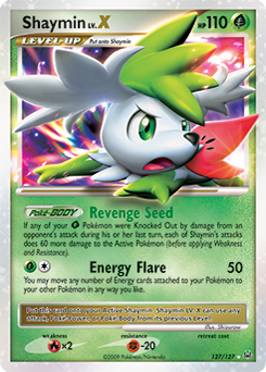 Shaymin LV.X, Platinum #127, Pokémon TCG card