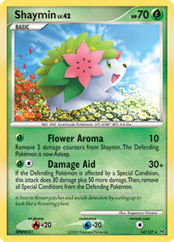 Shaymin, Platinum #14, Pokémon TCG card