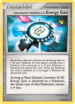 Team Galactic's Invention G-101 Energy Gain, Platinum #116, Pokémon TCG card