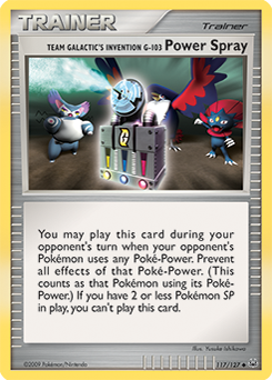 Team Galactic's Invention G-103 Power Spray, Platinum #117, Pokémon TCG card