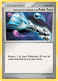 Team Galactic's Invention G-105 Poké Turn, Platinum #118, Pokémon TCG card