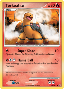 Torkoal, Platinum #100, Pokémon TCG card