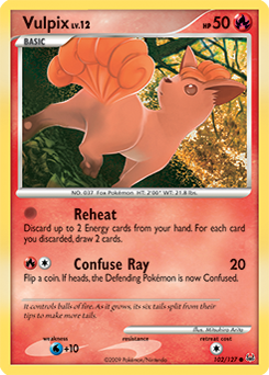 Vulpix, Platinum #102, Pokémon TCG card