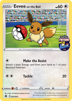 Eevee on the Ball, Pokémon Futsal Collection #2, Pokémon TCG card