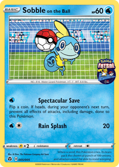 Sobble on the Ball, Pokémon Futsal Collection #5, Pokémon TCG card