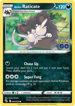 Alolan Raticate, Pokémon GO #42, Pokémon TCG card