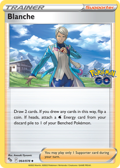 Blanche, Pokémon GO #64, Pokémon TCG card