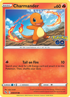 Charmander, Pokémon GO #8, Pokémon TCG card