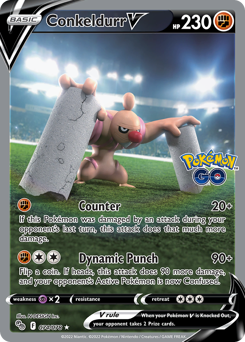 Conkeldurr V, Pokémon GO #74, Pokémon TCG card
