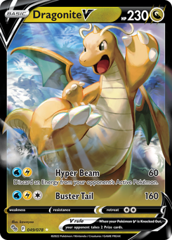 Dragonite V, Pokémon GO #49, Pokémon TCG card