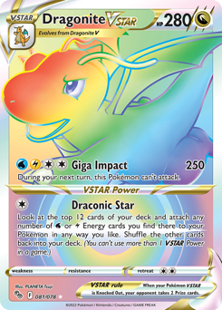 Dragonite VSTAR, Pokémon GO #81, Pokémon TCG card