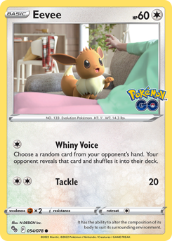 Eevee, Pokémon GO #54, Pokémon TCG card