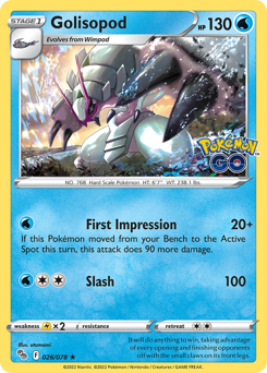 Golisopod, Pokémon GO #26, Pokémon TCG card