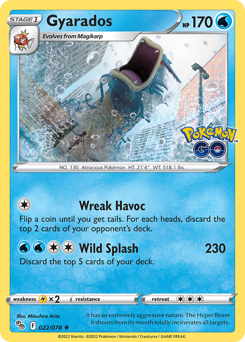 Gyarados, Pokémon GO #22, Pokémon TCG card