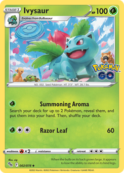 Ivysaur, Pokémon GO #2, Pokémon TCG card