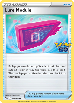 Lure Module, Pokémon GO #67, Pokémon TCG card