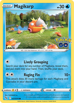 Magikarp, Pokémon GO #21, Pokémon TCG card