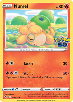 Numel, Pokémon GO #13, Pokémon TCG card
