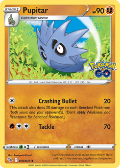 Pupitar, Pokémon GO #38, Pokémon TCG card