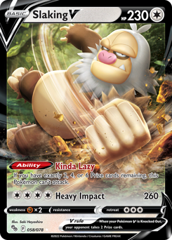 Slaking V, Pokémon GO #58, Pokémon TCG card