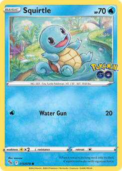 Squirtle, Pokémon GO #15, Pokémon TCG card