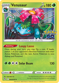 Venusaur, Pokémon GO #3, Pokémon TCG card