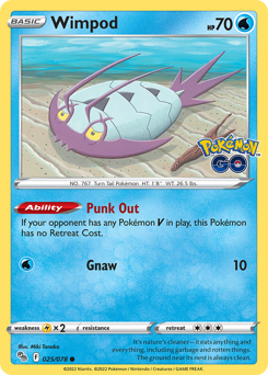 Wimpod, Pokémon GO #25, Pokémon TCG card