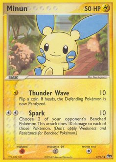 Minun, POP Series 1 #12, Pokémon TCG card