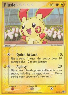 Plusle, POP Series 1 #13, Pokémon TCG card