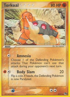 Torkoal, POP Series 1 #10, Pokémon TCG card