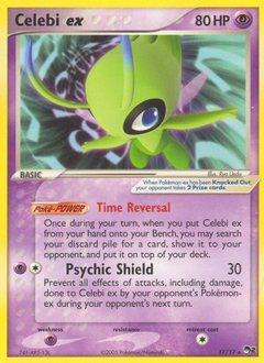 Celebi ex, POP Series 2 #17, Pokémon TCG card