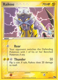 Raikou, POP Series 2 #3, Pokémon TCG card