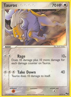 Tauros, POP Series 2 #5, Pokémon TCG card