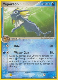 Vaporeon, POP Series 3 #6, Pokémon TCG card
