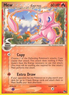 Mew δ, POP Series 5 #3, Pokémon TCG card