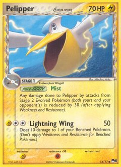 Pelipper δ, POP Series 5 #14, Pokémon TCG card