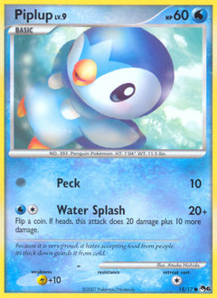 Piplup, POP Series 6 #15, Pokémon TCG card